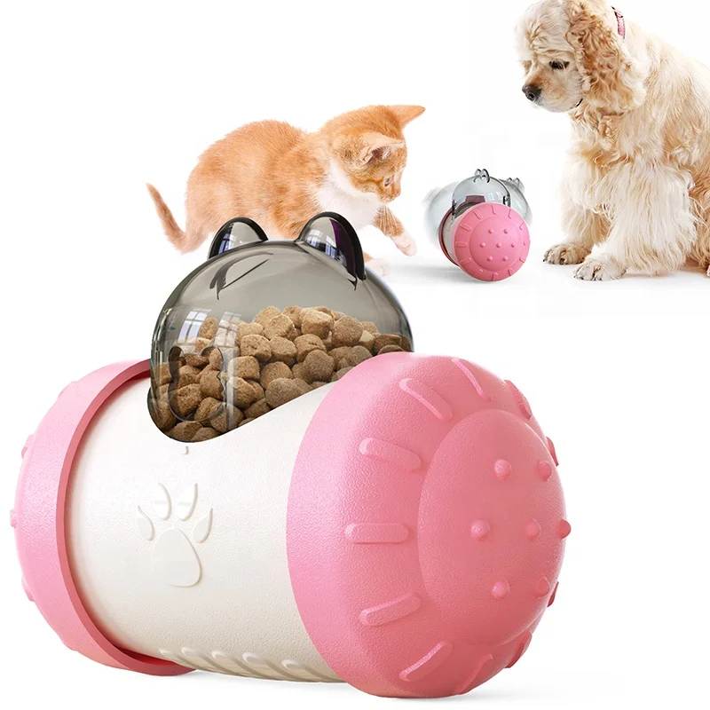 

Multi Function Pet Cat Dog Supplies Durable Kitten Puppy Puzzle Toys Tumbler Leaking Food Feeder For Cats Dogs, Pink,green,yellow,blue,black