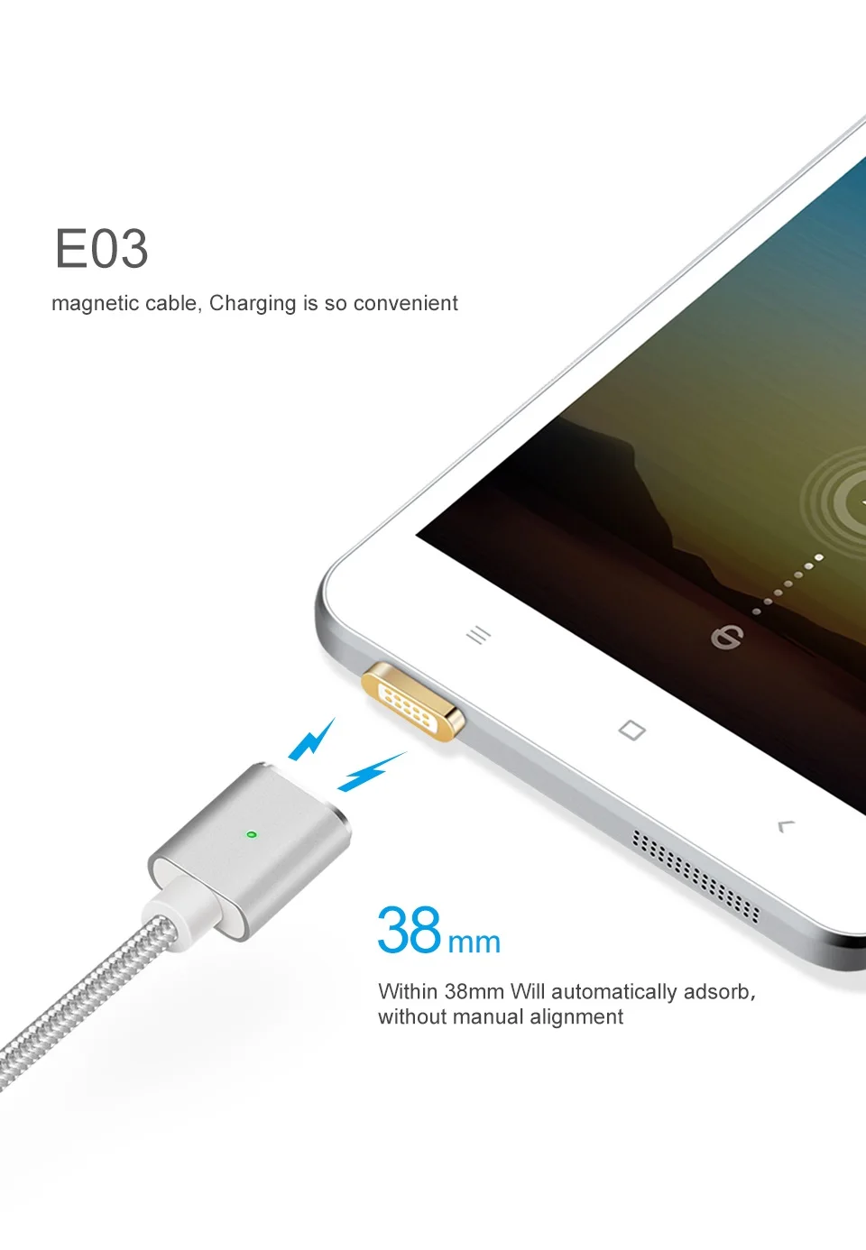 5A Fast Charging Magnetic USB Cable Micro USB Data Cable Type C Magnet Charger Cord - ANKUX.COM