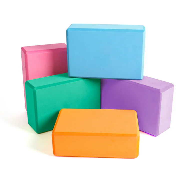 

High density and high strength new type of double color leg dance practice yoga brick EVA foam brick can be customized