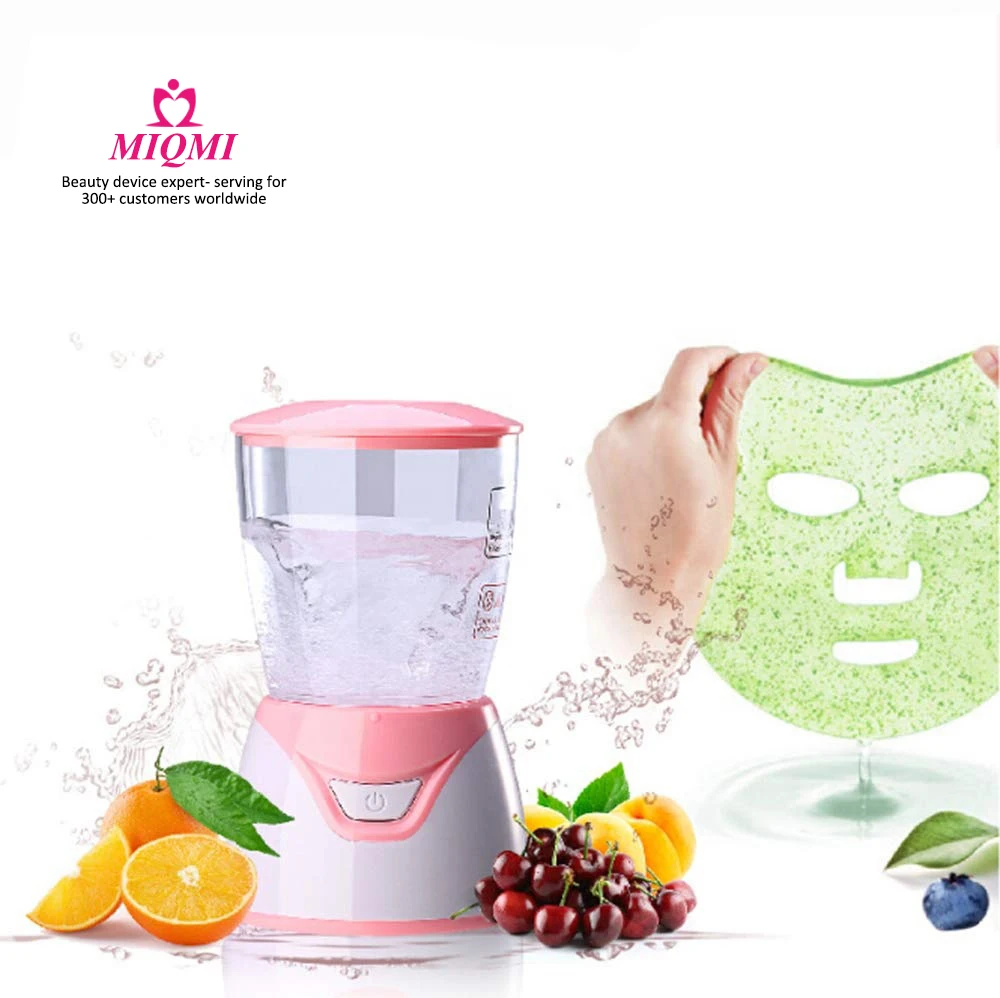 

Diy automatic temperature control fruit and vegetable face facial collagen mask facemask maker machine with display screen, Pink/white