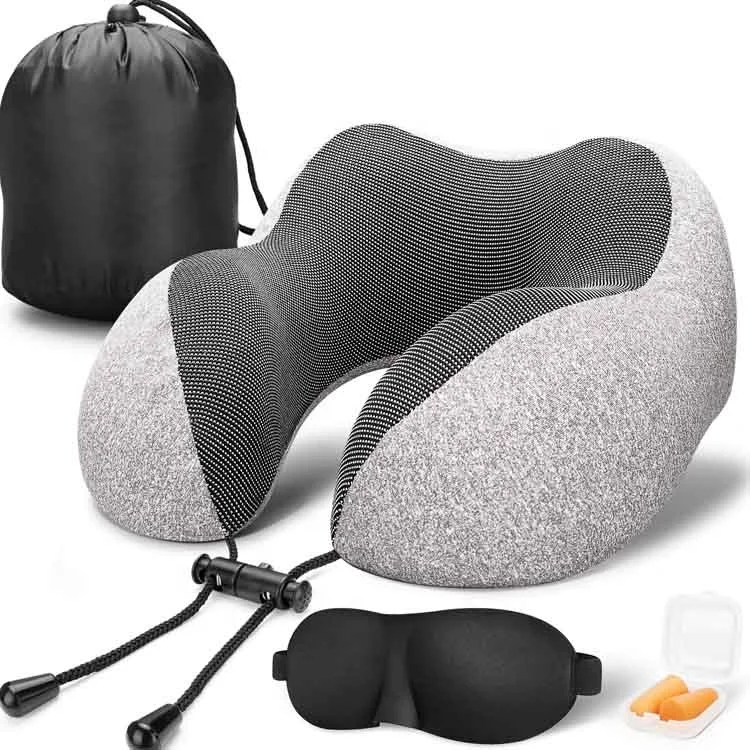 

Cheap Cervical Healthcare U Shape Neck Pillow Car Neck Memory Foam Travel Massage Pillow For Adult