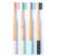 

medium 100% biodegradable bamboo toothbrush private labelfor family bamboo toothbrush set of 4 soft bristle