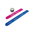 PVC reflective slap wristband safety sport reflective snap leg bracelets wrist band rolling back armband