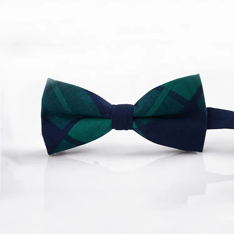 
Handmade red and green color scottish plaid cotton bow ties with packaging box men  (62481425385)