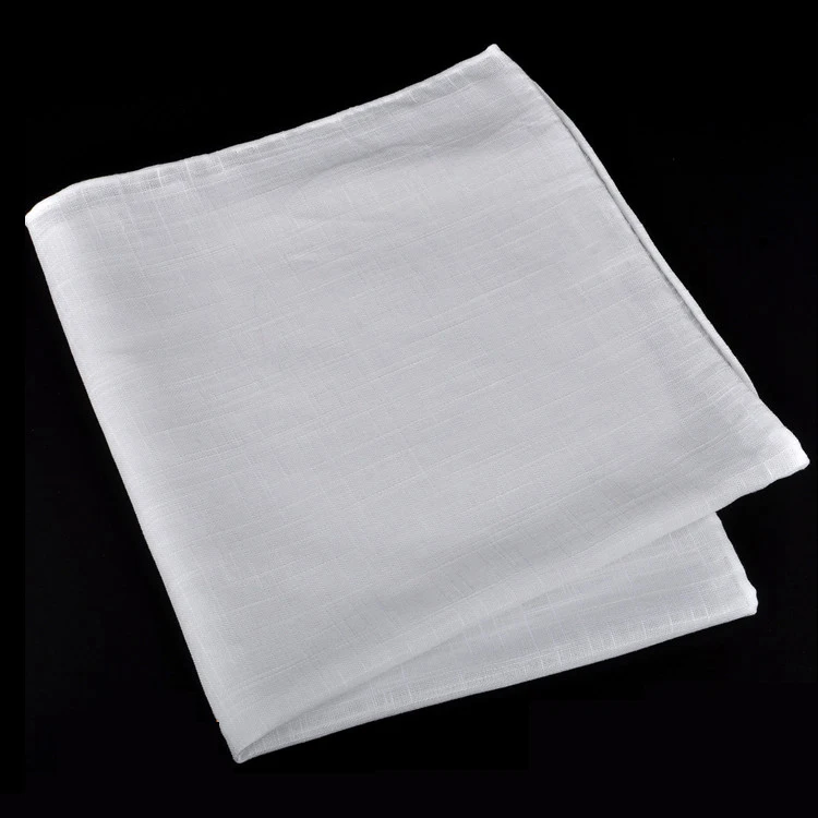 white linen handkerchief