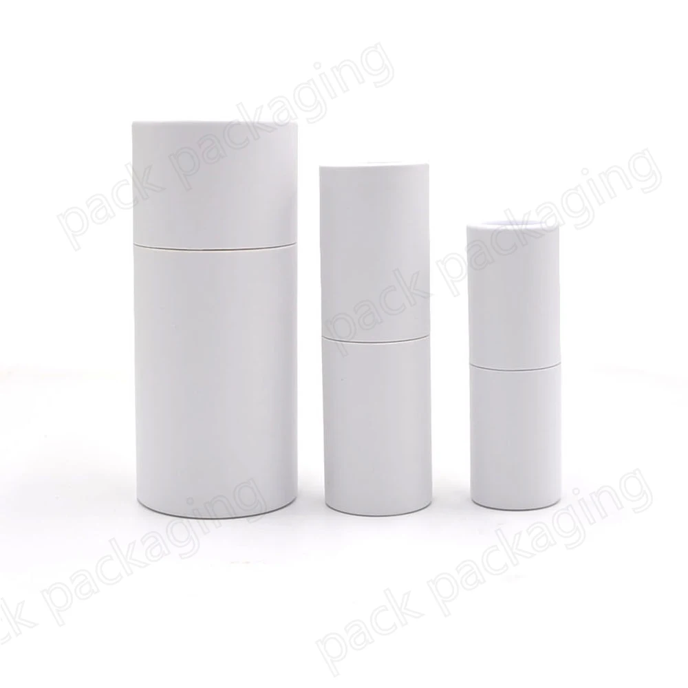 

Biodegradable Empty Kraft Cardboard 50g Deodorant Containers Twist Up Lip Balm Tube