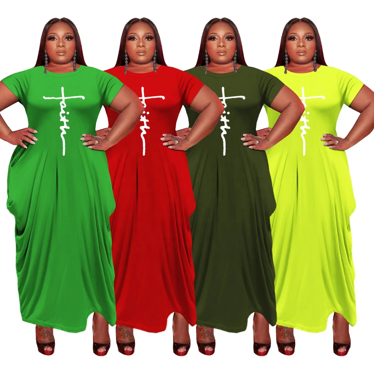 

Drop Shipping Fall 2021 Women Clothes Long Sleeve Casual Bodycon 5Xl Plus Size Dress Women Clothing Plus Size Women'S Dresses