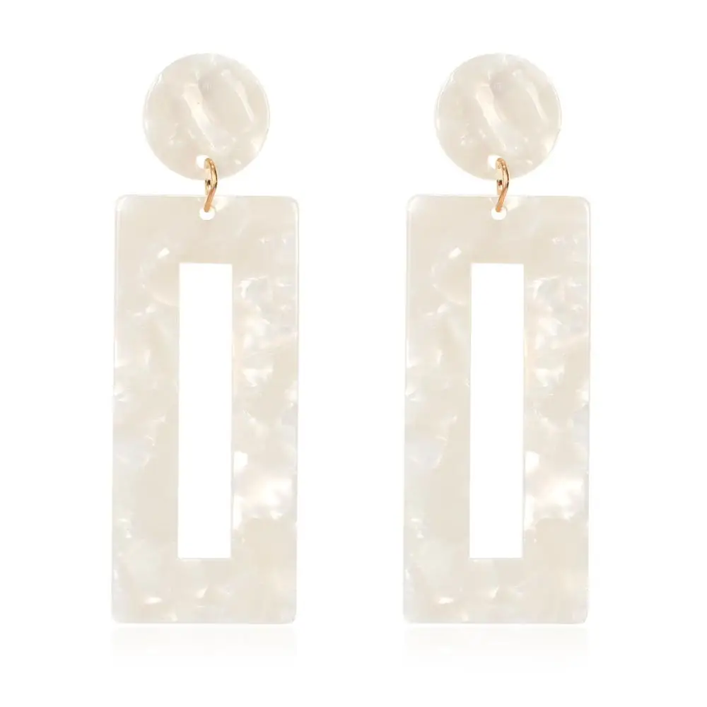 

marble pattern geometric aretes de acrilico drop acrylic earrings women