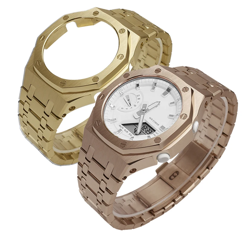 

Suitable for G Shock GMA-S2100 modified stainless steel watch strap band and metal case for replacement