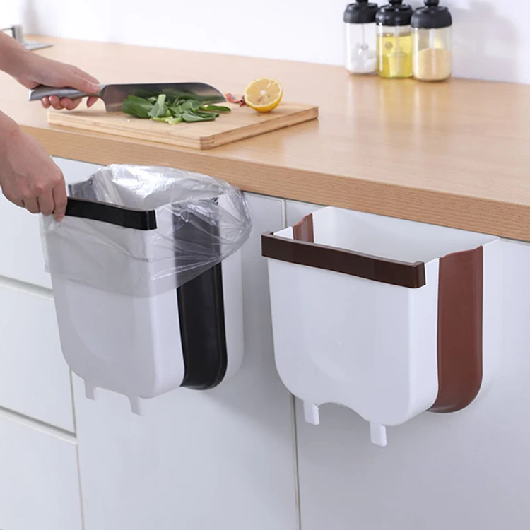 

A2509 Foldable Rubbish Car Junk Hanging Case Cleaning Trash Kitchen Bag Kitchen Wall-mounted Garbage Basket, 2 colors,2 sizes
