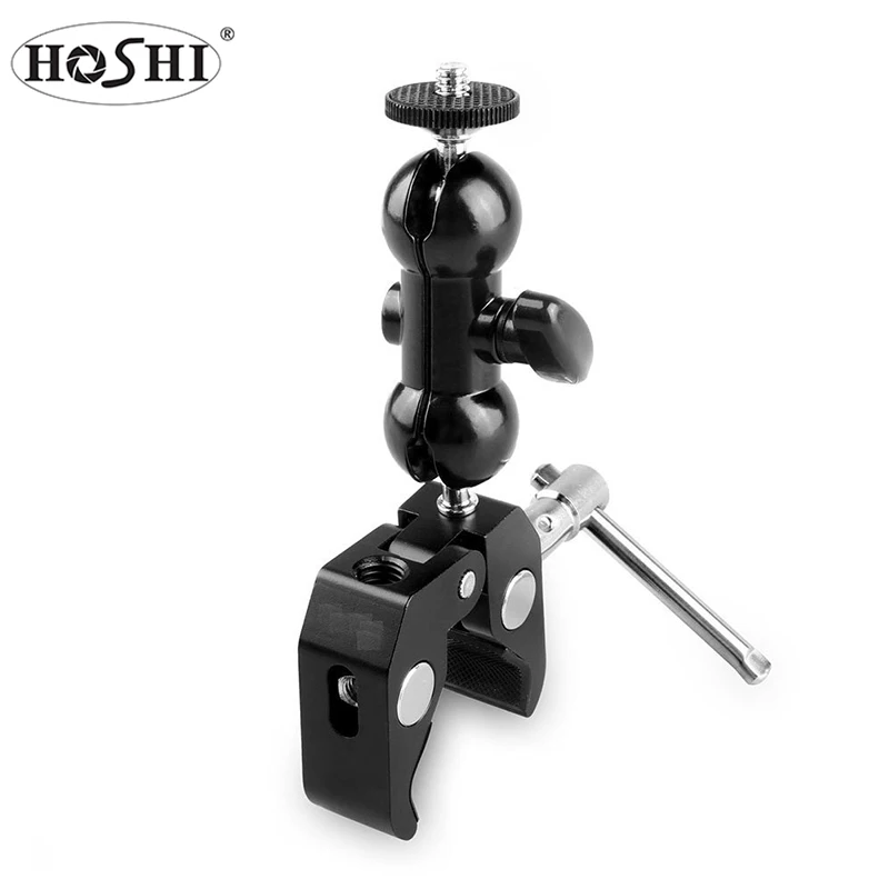 

HOSHI Camera Clamp Ball Head Magic Friction Arm Mount Super Crab Clamp Articulating For DJI Ronin Gimbal DSLR LCD Monitor LED