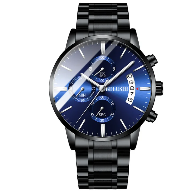 

533 JENISES Tide Business Sports Watches Men Wrist Waterproof Men's Fashion Watches Three Eyes Six Hands Timer Calendar, 21-colors