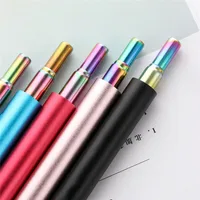 

Telescopic Drinking Rainbow Metal Straws Reusable Collapsible Straw sets with Case Silicone Tip and cleaning brush