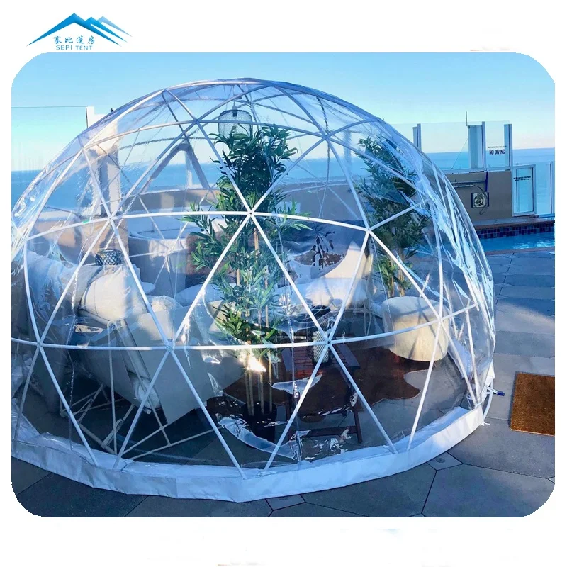 

4m 6m diameter round camping tent garden clear dome igloo tent, White/red/blue/green/yellow etc.