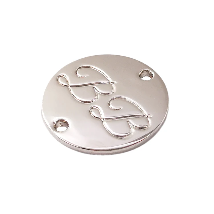 

Factory made engraved name logo custom metal label tag for clothing garment