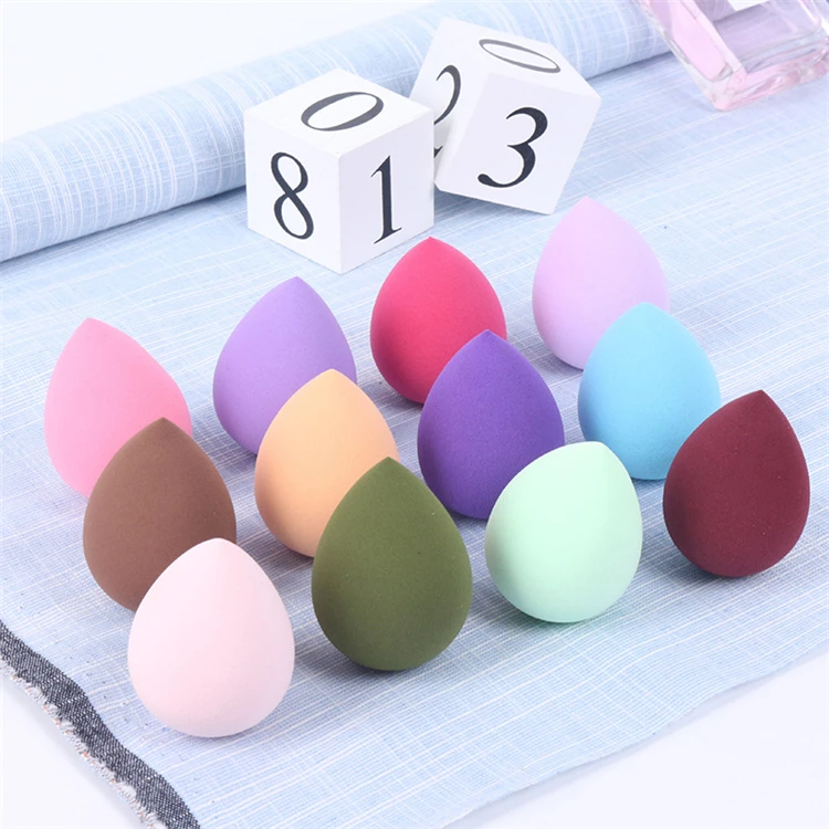 

Makeup Sponge Cosmetic Puff Latex 2pcs Pink Purple Bag Green Set Oem Customized Box Logo Face