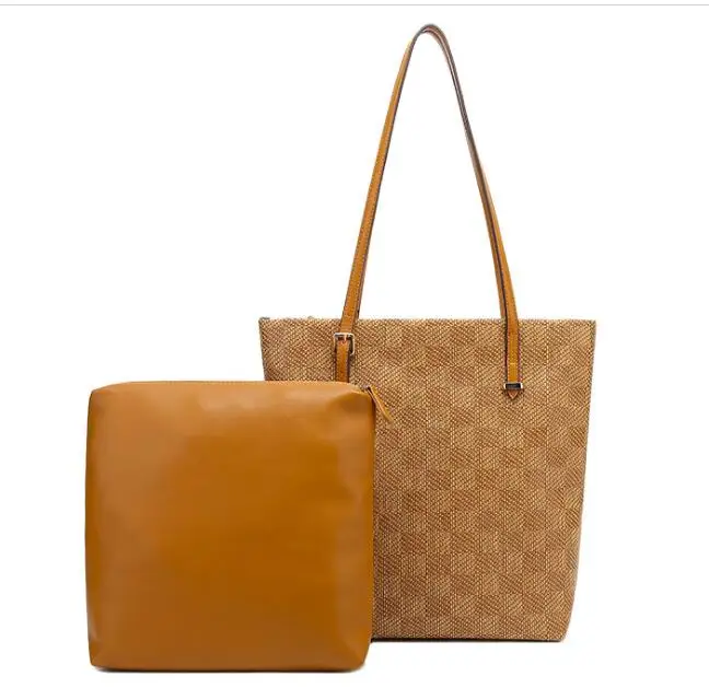 

Promotional Style Colorful Paper corn Straw Beach Bag Summer Ladies Printing Letters Tote Bag