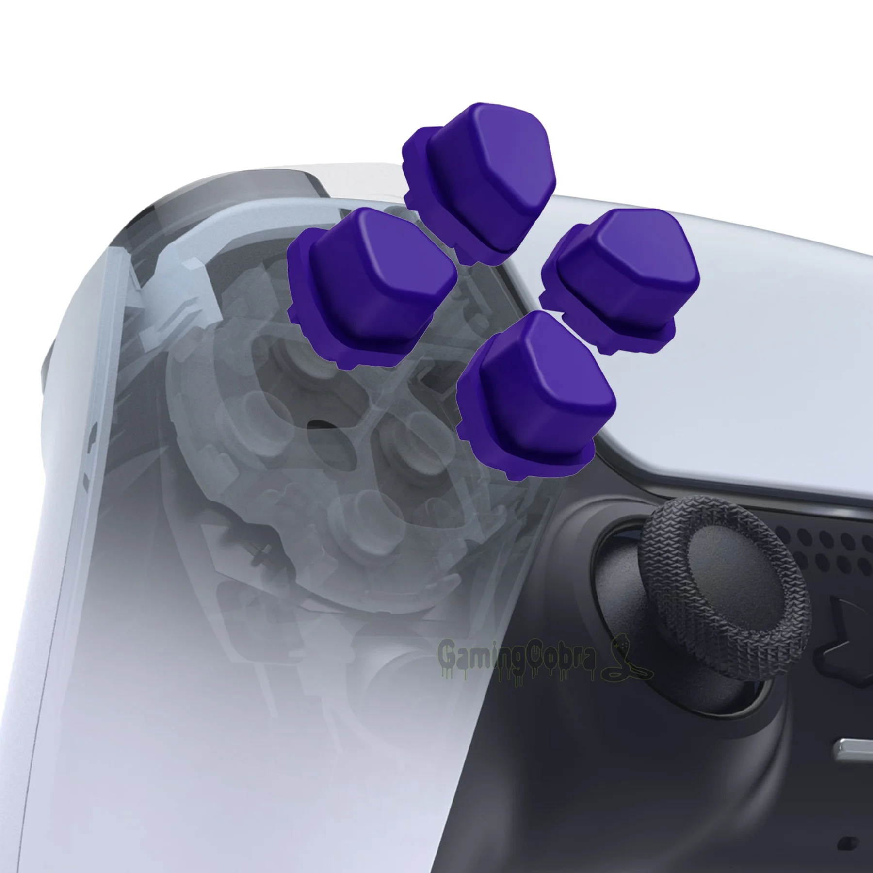 

eXtremeRate Custom Split D-pad Buttons(SDP) D Pad Button For Ps4 Ps5 Controller Directional D-Pad Crystal Buttons
