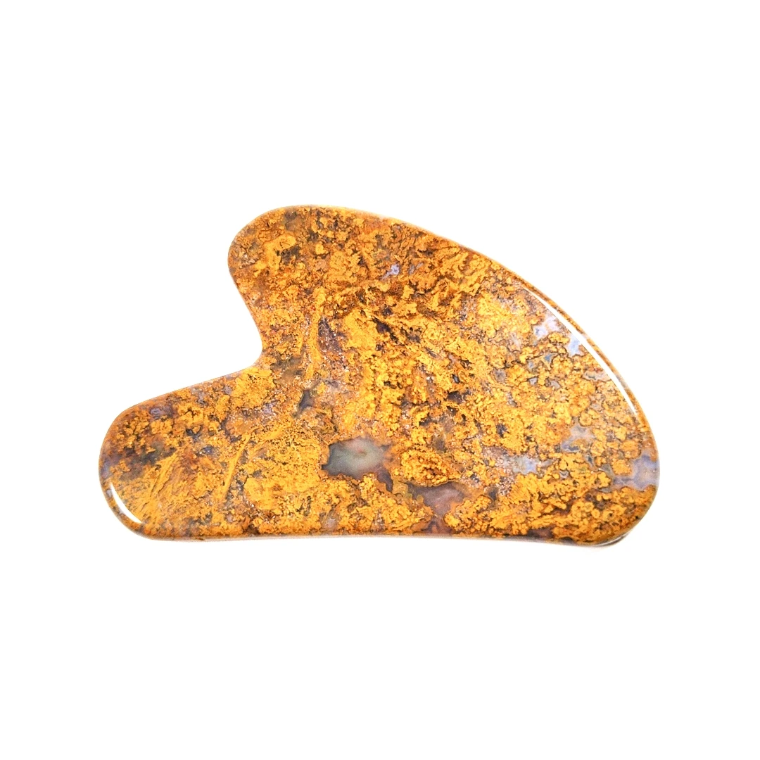 

2021 custom face slimming massage heart mookaite jasper gua sha tool with high quality