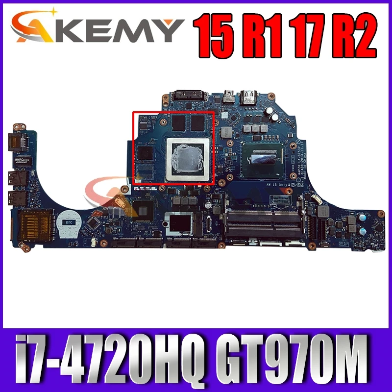 

FOR DELL 15 R1 17 R2 Laptop motherboard SR1Q8 i7-4720HQ CPU GT970M with CN-0G6V0K 0G6V0K G6V0K LA-B753P 100% working well