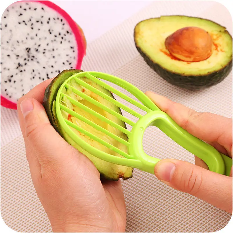 

Shea Corer Butter Fruit Peeler 3 In 1 Avocado Slicer Cutter Pulp Separator Plastic Knife Kitchen Vegetable Tools Home Accessory, As photo