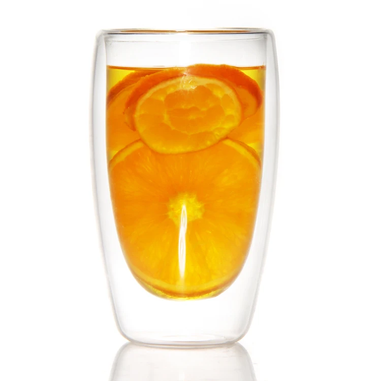 

Wholesale Transparent Double Wall Glass Iced Coffee Cup