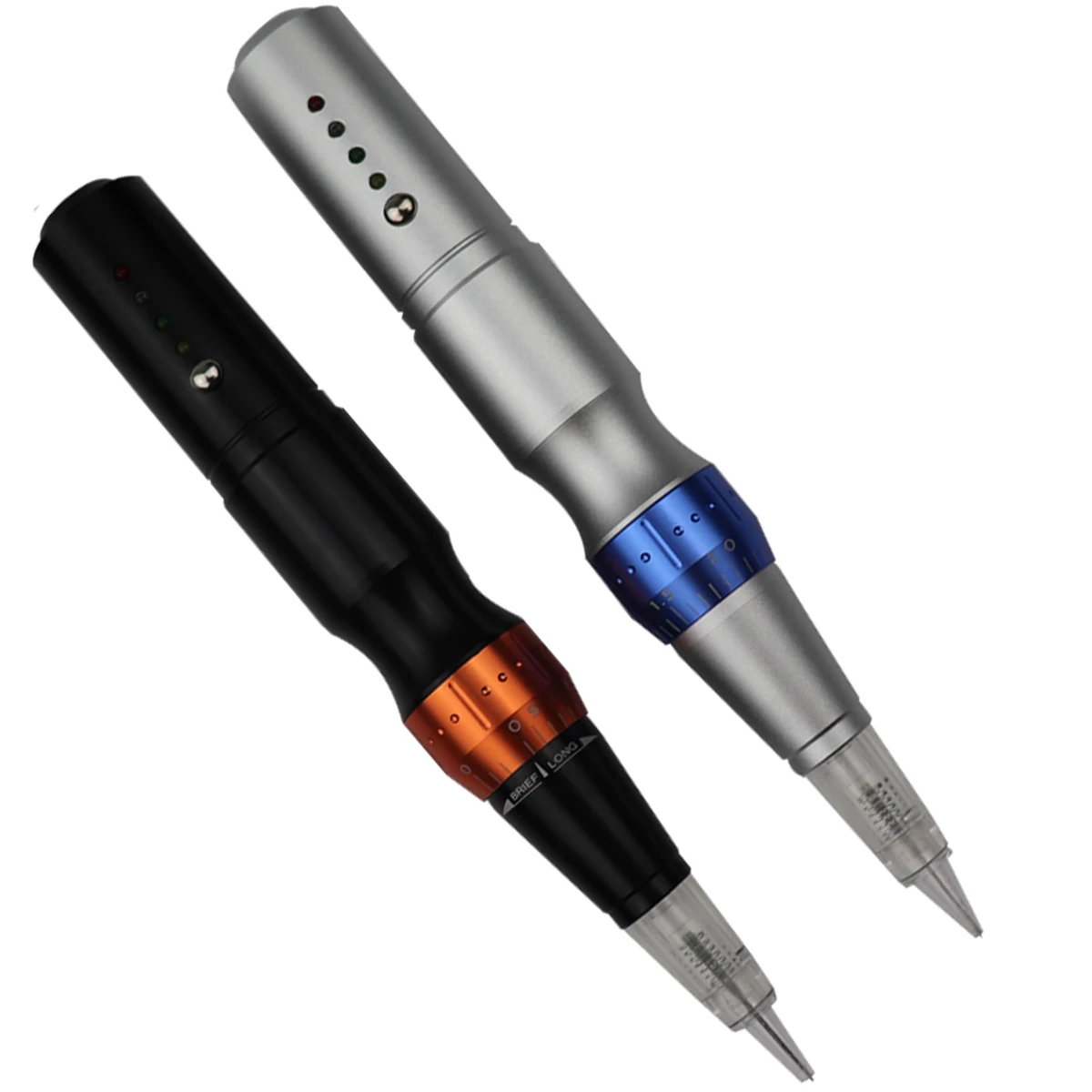 

Good Price Silver and Black Low Vibration Cordless Eyebrow Tattoo Machine for PMU Training School Academy, Silver/black