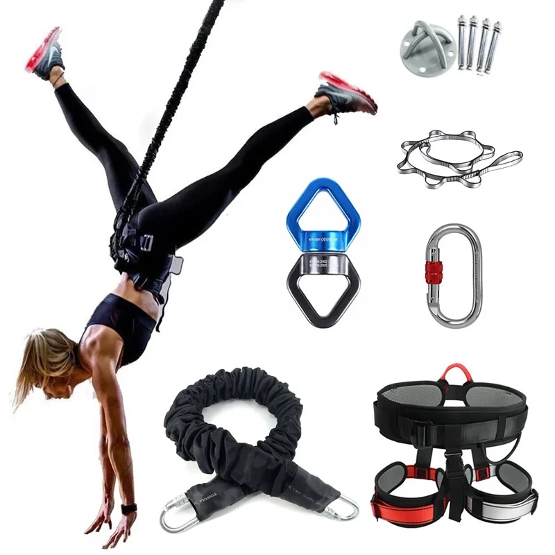 

Bilink 80kg Bungee Dance Anti-Gravity Yoga Cord Resistance Set Workout Fitness Home Gym Facilities