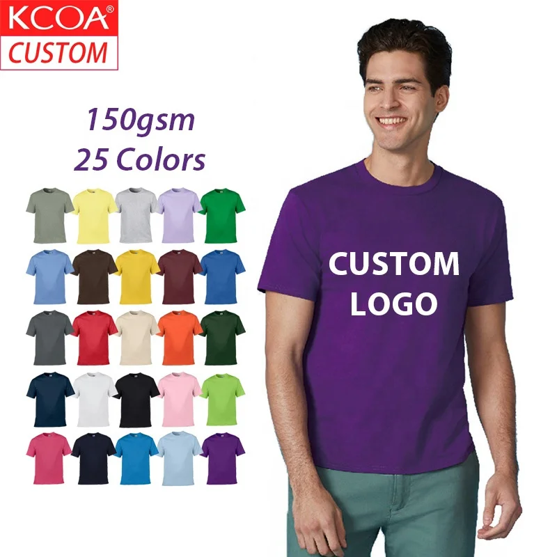 

Low MOQ 100% Organic Cotton Men's Blank T Shirts Printing Custom