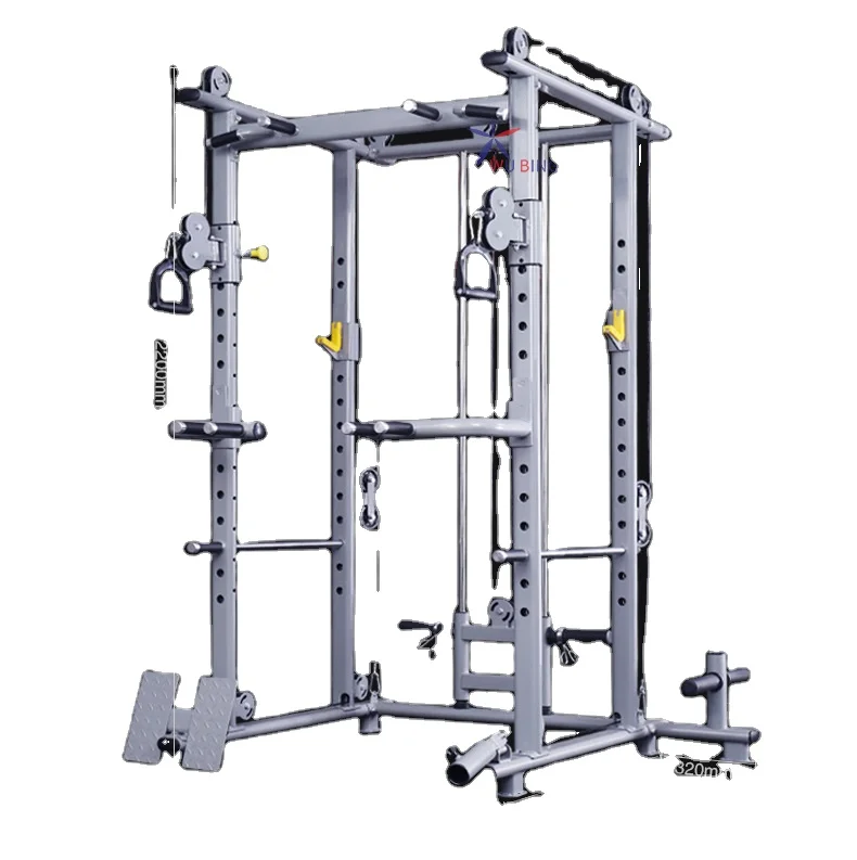 

110kg Cable Crossover Multifunctional Cross fitness Home Gym Multi Functional Trainer smith machine for home gym equipment, White