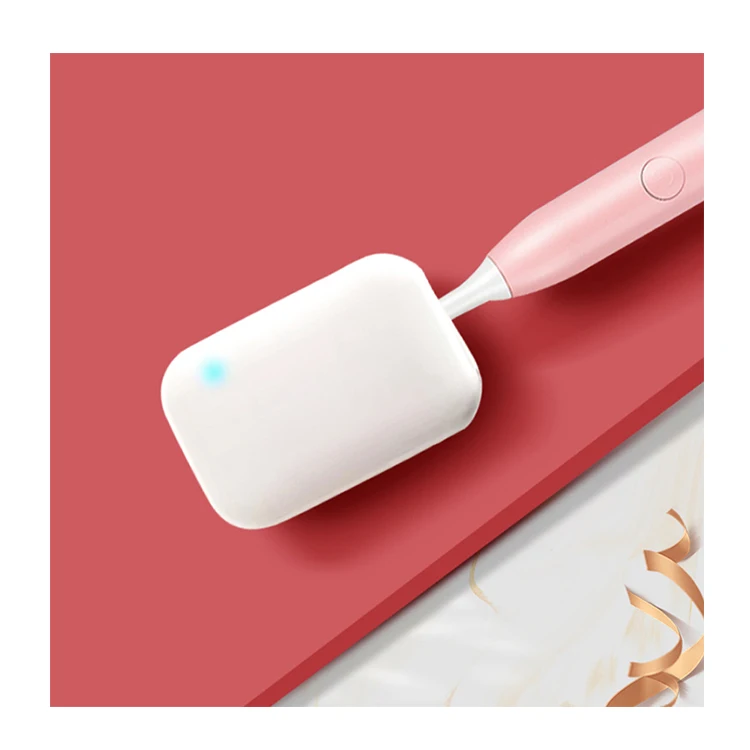 

Disinfection 99.99% Dental Oral Care Portable Travel Toothbrush UVC Sanitizing Box Sterilizer, Milk white,coral red