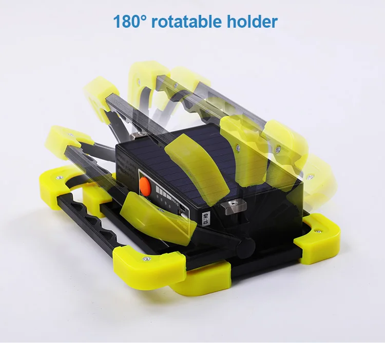 Multifunctional Rechargeable Power Bank Outdoor Searchlight Portable USB Charging/Solar Powered Led Flood Cordless Work Light