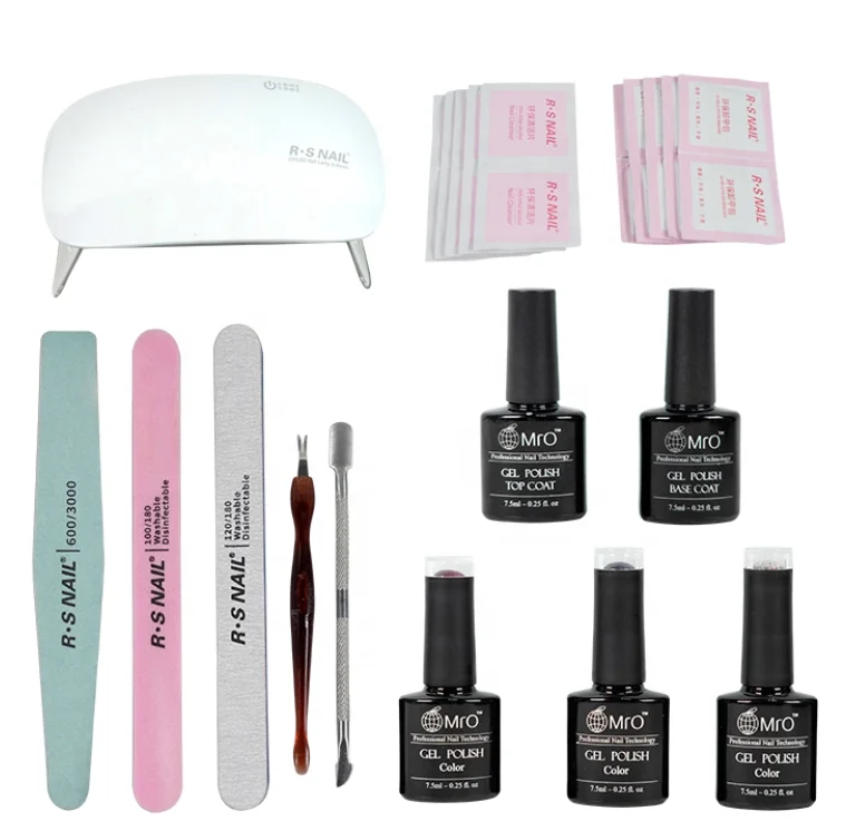 

MRO Three setp gel kit Nail polish set (including top coat, base coat, nail polish)