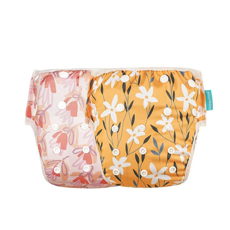 

Happyflute 2pcs/set wholesale waterproof swim diaper baby reusable swimming pants breathable washable swim diaper