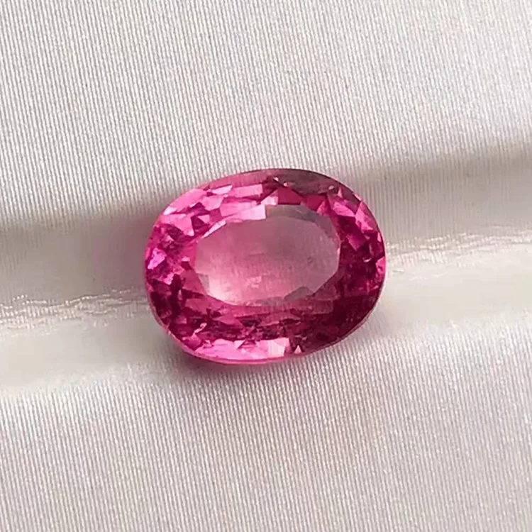 

new arrival gemstone wholesale for jewelry making 3.39ct natural Rubellite deep pink tourmaline loose stone