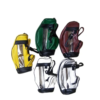 

Custom Mini Golf Bag PU Leather Gift Golf Ball Bag Golf Tee Bag, Customized color