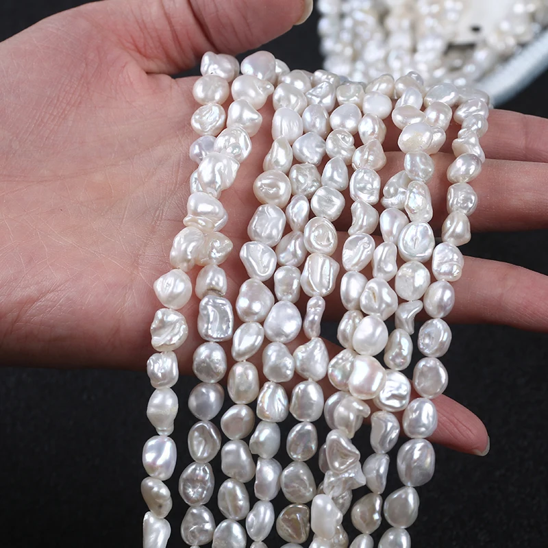 

natural color keshi fresh water pearl beads for making necklace, White or custom color