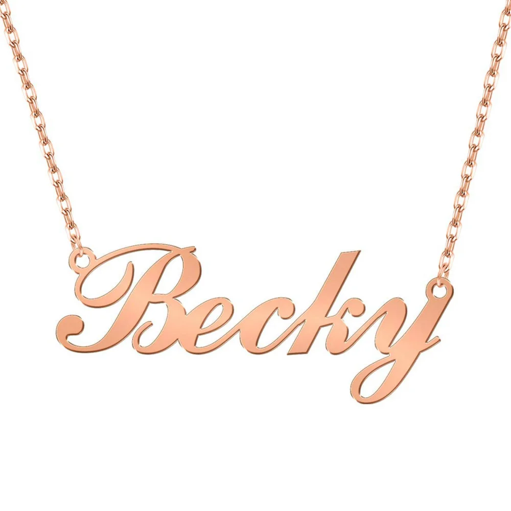 

Dropshipping Hot Selling Personalized Letter 18k Gold Plated Pendant Stainless Steel Jewelry Custom Name Necklace