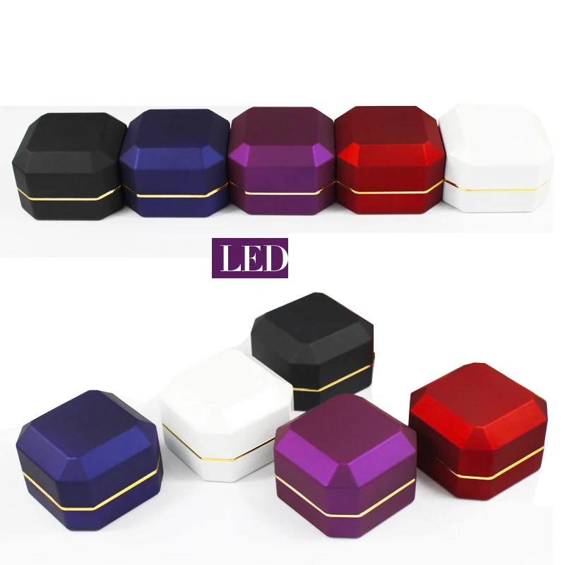 

Wholesale Luxury Packaging proposal ring jewelry box led for ring, Standard