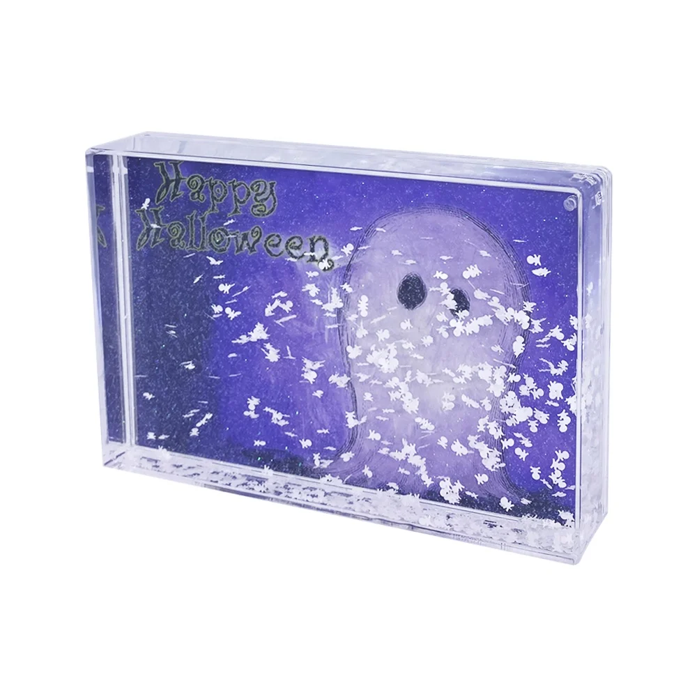 

Shenzhen Cheap Clear Snowflakes Instax Glitter Acrylic Photo Frame 4x6