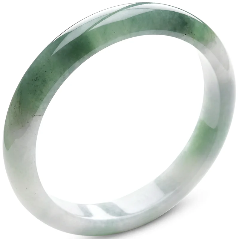 

YQ332 free shipping natural emerald Gemstone Cuff jadeite jade Bangle and bracelet jewellery, White