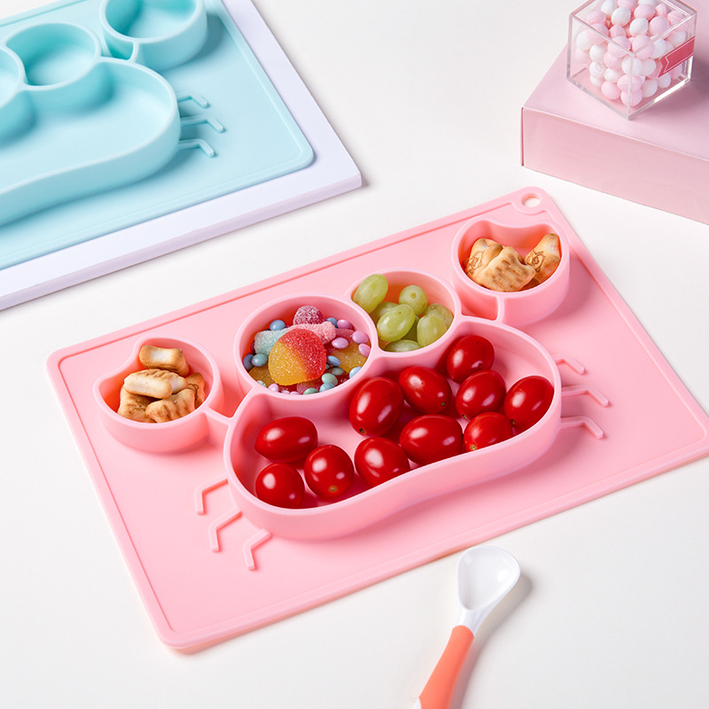 

VPRO new baby silicone plate cartoon creative shape baby plates sets silicone feeding plate