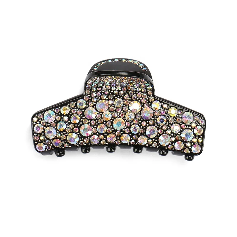 New Fashion Hair Clamps For Women Acrylic Full Rhinestone Luxurious Hair Claw Clip Hair Jewelry