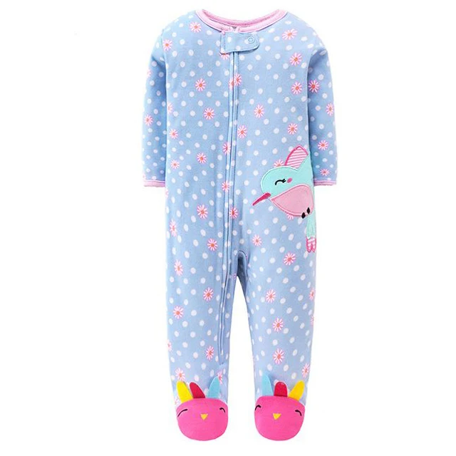 

Wholesale Baby Girls' Clothes Knitted Baby Pajamas Long Sleeve Children Onesie Sleepwear, Customized color