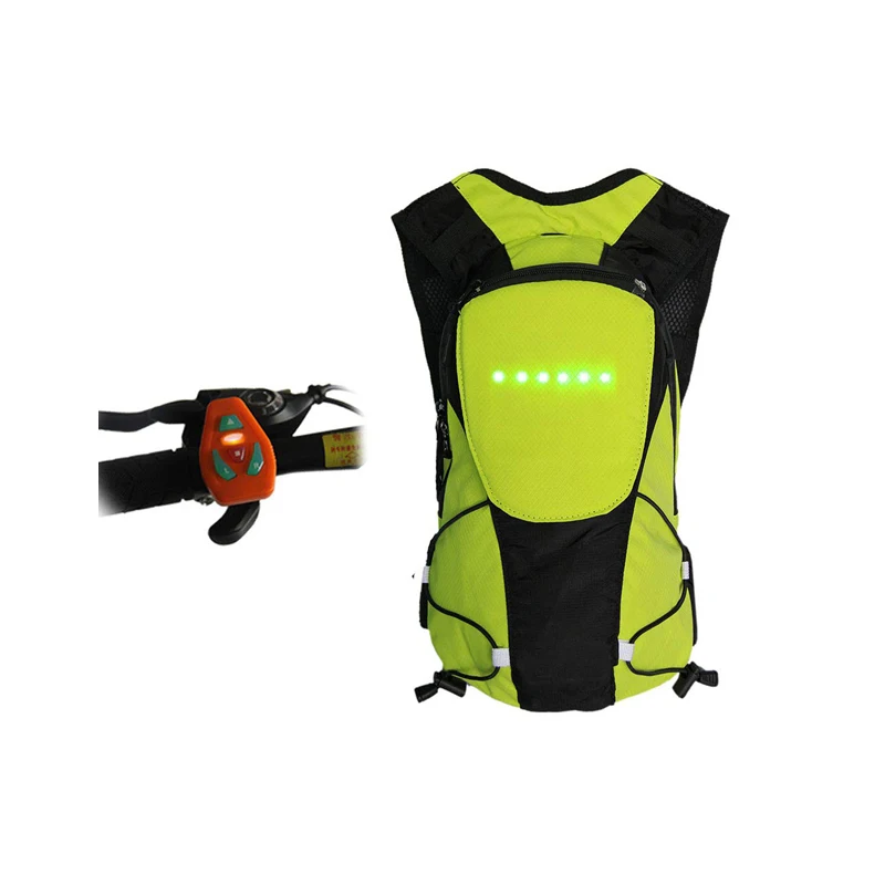 Cycling Warning Backpack With Remote Control  LED  Turn To Indicator Lights For The Safety Have highly reflective at night