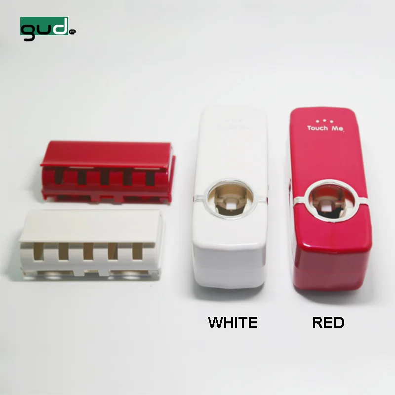 

bathroom accessories set wall mounted toothbrush holder and automatic toothpaste dispenser