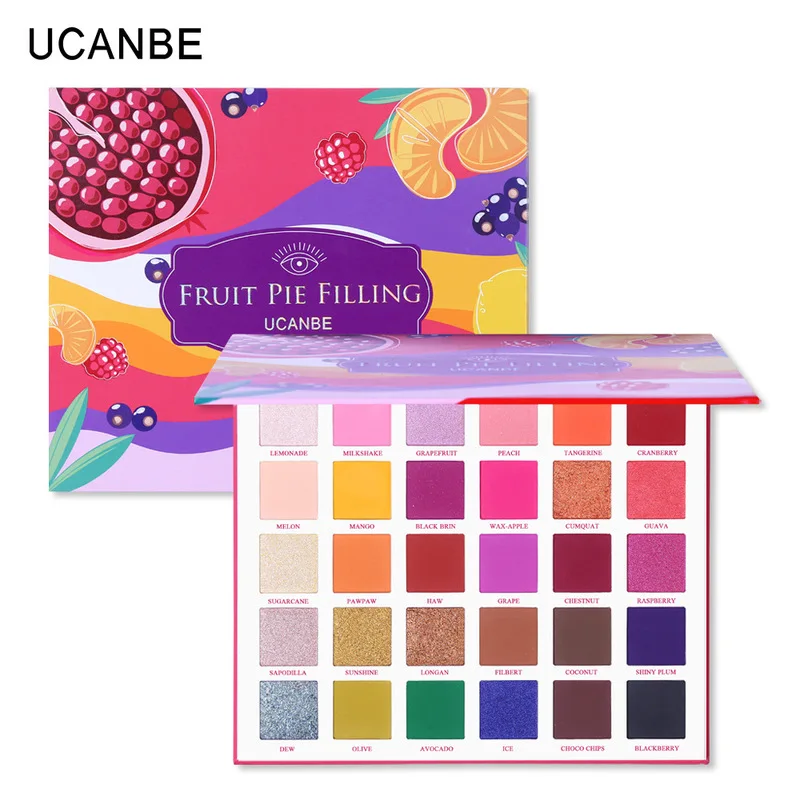 

UCANBE 30 Colors Eyeshadow Palette Fruit Pie Filling Eyeshadow Palette Glitter Shimmer Matte Make Up Eyeshadow Palette