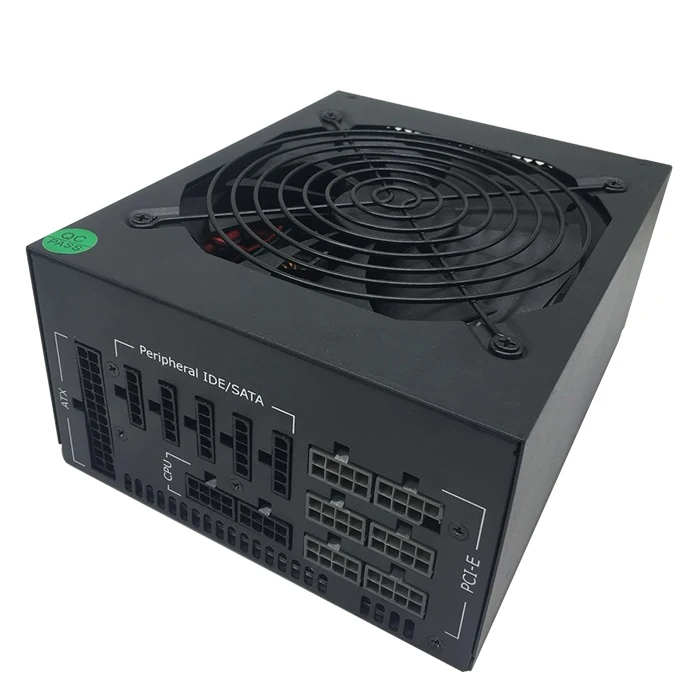 

Full Modular ATX 1600W Power Supply 6GPU Graphic Card PSU 80+, Black