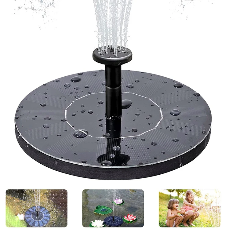 

Hanvey solar powered fountain pump for bird bath, Solar Water Fountain /outdoor garden pond water solar water fountains pump, Black