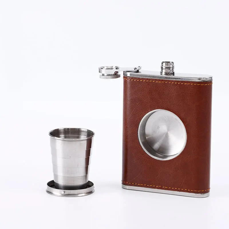 

Mikenda wholesale hip flask black 8oz hot selling products hip flasks with funnel